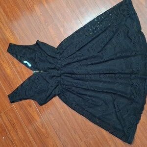 Black Lace Mini Coktail Dress